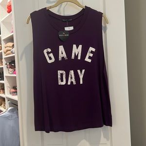 Dark purple Game Day Tank size large